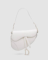 💎 Christian Dior Ultra Matte Calfskin Saddle Bag White 25 х 19 х 6 см