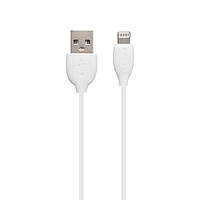 Кабель USB Borofone BX19 пластик Lightning для зарядки і передачі даних білий 1м 2.4А