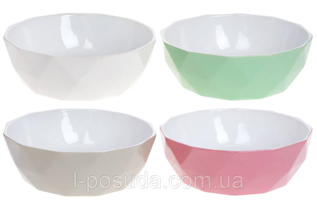 Салатник Амстердам керамічний 970 мл, 4 дизайни, фото 1