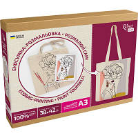 Набір для творчості розмальовка екосумка для дівчаток 8 років з акриловими фарбами та пензлями.