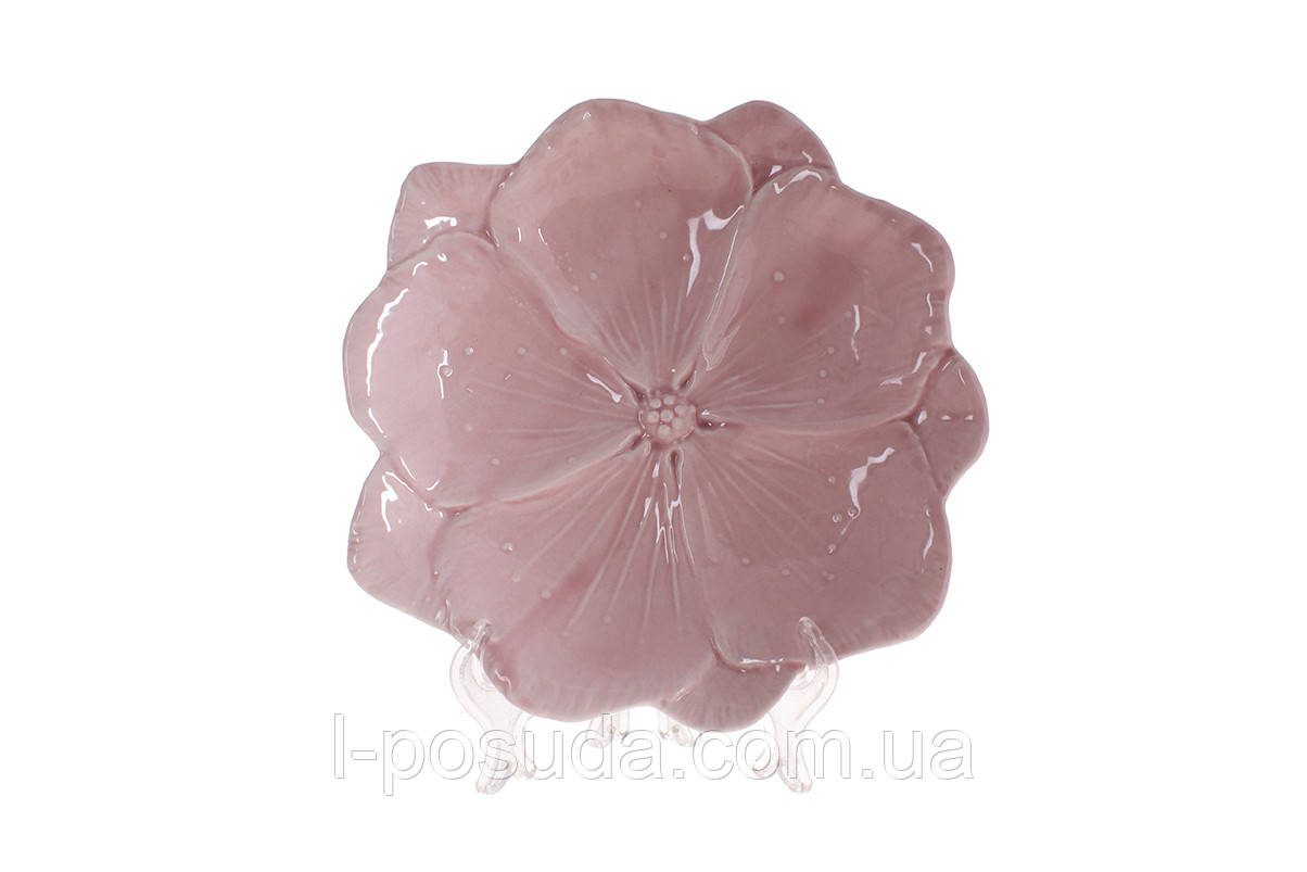 Блюдо фарфорове порошкове Квітка 18,5 см, фото 1