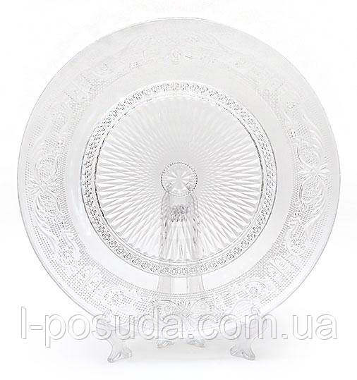 Форма для торта скляна 29 см прозора, фото 1