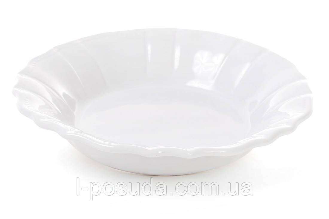 Тарілка супова керамічна 23см біла набір 6 шт, фото 1