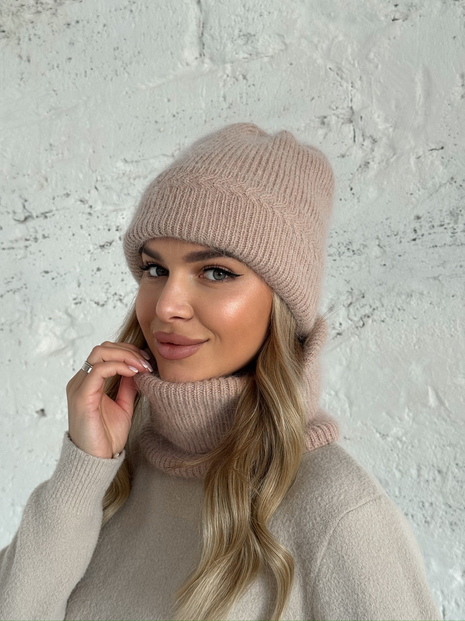 В'язаний комплект "Бела", колір моко