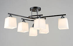 Люстра стельова Sirius B N6194/6 BK+CH на 6 плафонів