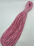Гумка капелюшна, кругла 2,5мм рожевий моток 50м, фото 2