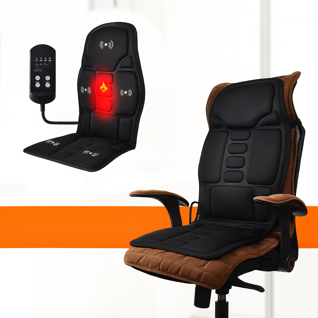 Масажна накидка з підігрівом Massage Cushion JB-100B з підігрівом і вібромасажем спини, 5 програм