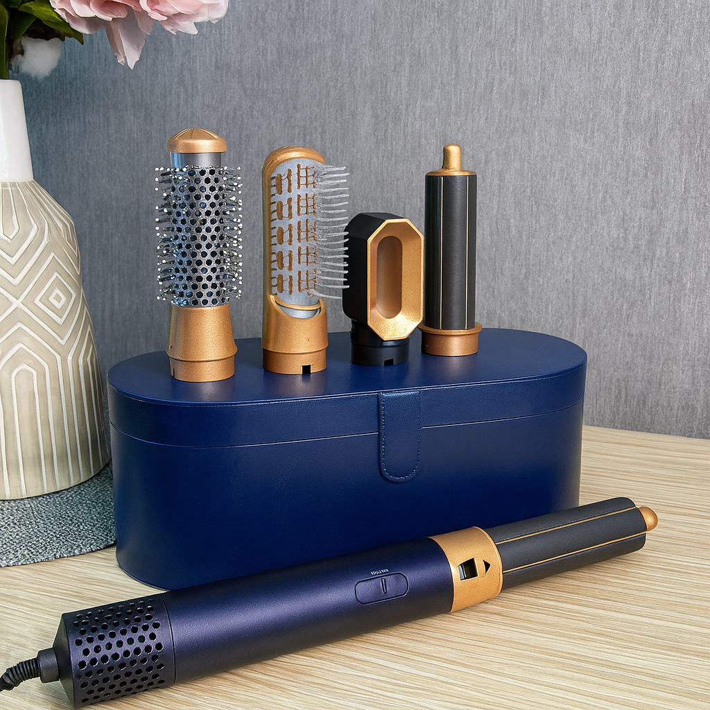 Фен-стайлер 5в1 HAIR BRUSH багатофункціональний набір для укладки Синій