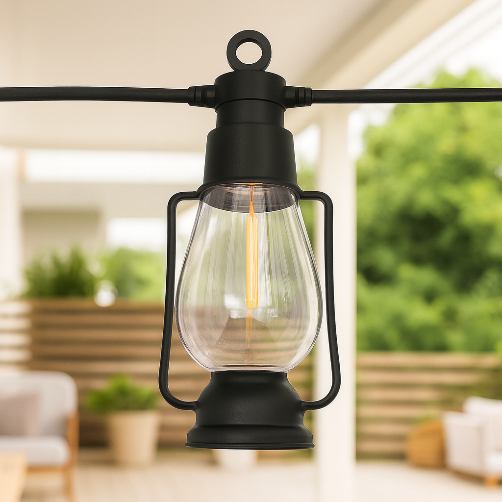 Вулична гірлянда ретро лампи SFK-49 220 В — тепле світло