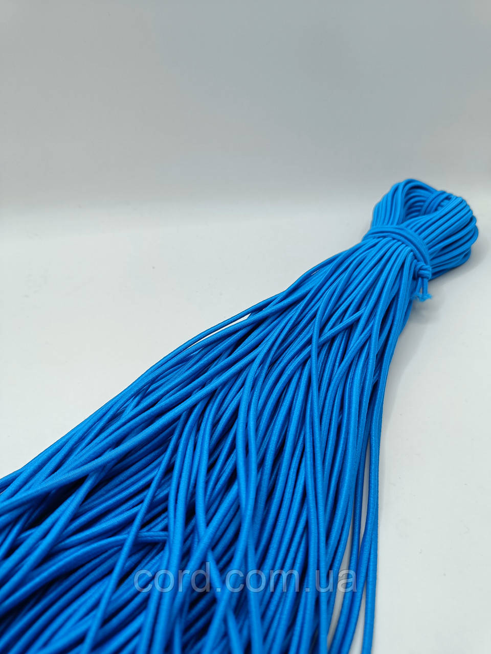 Гумка капелюшна, кругла 2,5мм бірюзовий моток 50м, фото 1