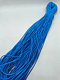 Гумка капелюшна, кругла 2,5мм бірюзовий моток 50м, фото 2