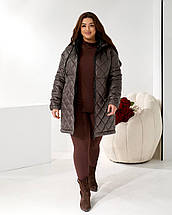 Зимова жіноча куртка великого розміру батал Розміри: 42-44, 46-48, 50-52, 54-56, 58-60, фото 5