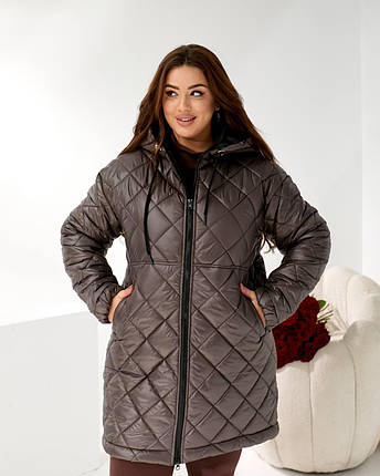 Зимова жіноча куртка великого розміру батал Розміри: 42-44, 46-48, 50-52, 54-56, 58-60, фото 1