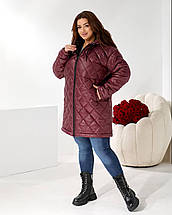 Зимова жіноча куртка великого розміру батал Розміри: 42-44, 46-48, 50-52, 54-56, 58-60, фото 2