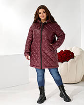 Зимова жіноча куртка великого розміру батал Розміри: 42-44, 46-48, 50-52, 54-56, 58-60, фото 3