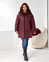 Зимова жіноча куртка великого розміру батал Розміри: 42-44, 46-48, 50-52, 54-56, 58-60, фото 4