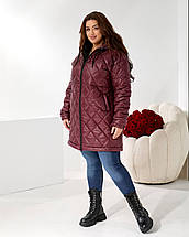 Зимова жіноча куртка великого розміру батал Розміри: 42-44, 46-48, 50-52, 54-56, 58-60, фото 5