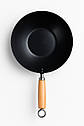 Сковорода WOK 240 мм з вуглецевої сталі з дерев’яною ручкою | глибока вок-сковорода для смаження та тушкування, фото 2