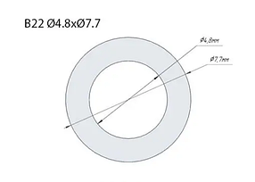 Регулювальна шайба; дизельної форсунки; (B22); Ø 7,7х4,8 мм;  Common Rail Bosch; 0,980-1,160 мм;