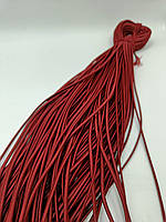 Гумка капелюшна, кругла 2,5мм бордовий моток 50м