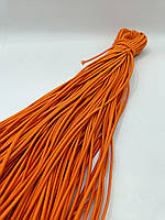 Гумка капелюшна, кругла 2,5мм помаранчевий моток 50м