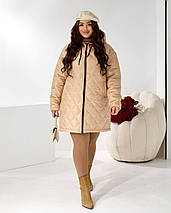 Зимова жіноча куртка великого розміру батал Розміри: 42-44, 46-48, 50-52, 54-56, 58-60, фото 4