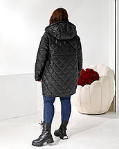 Зимова жіноча куртка великого розміру батал Розміри: 42-44, 46-48, 50-52, 54-56, 58-60, фото 3