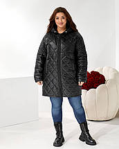 Зимова жіноча куртка великого розміру батал Розміри: 42-44, 46-48, 50-52, 54-56, 58-60, фото 5