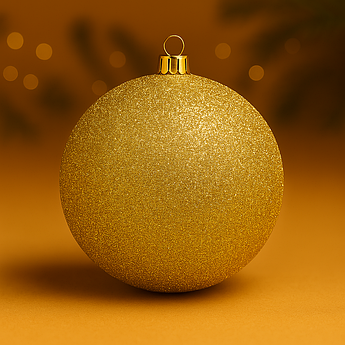 Новорічна куля 20 см з глітером – яскрава прикраса для великої ялинки, 18 кольорів