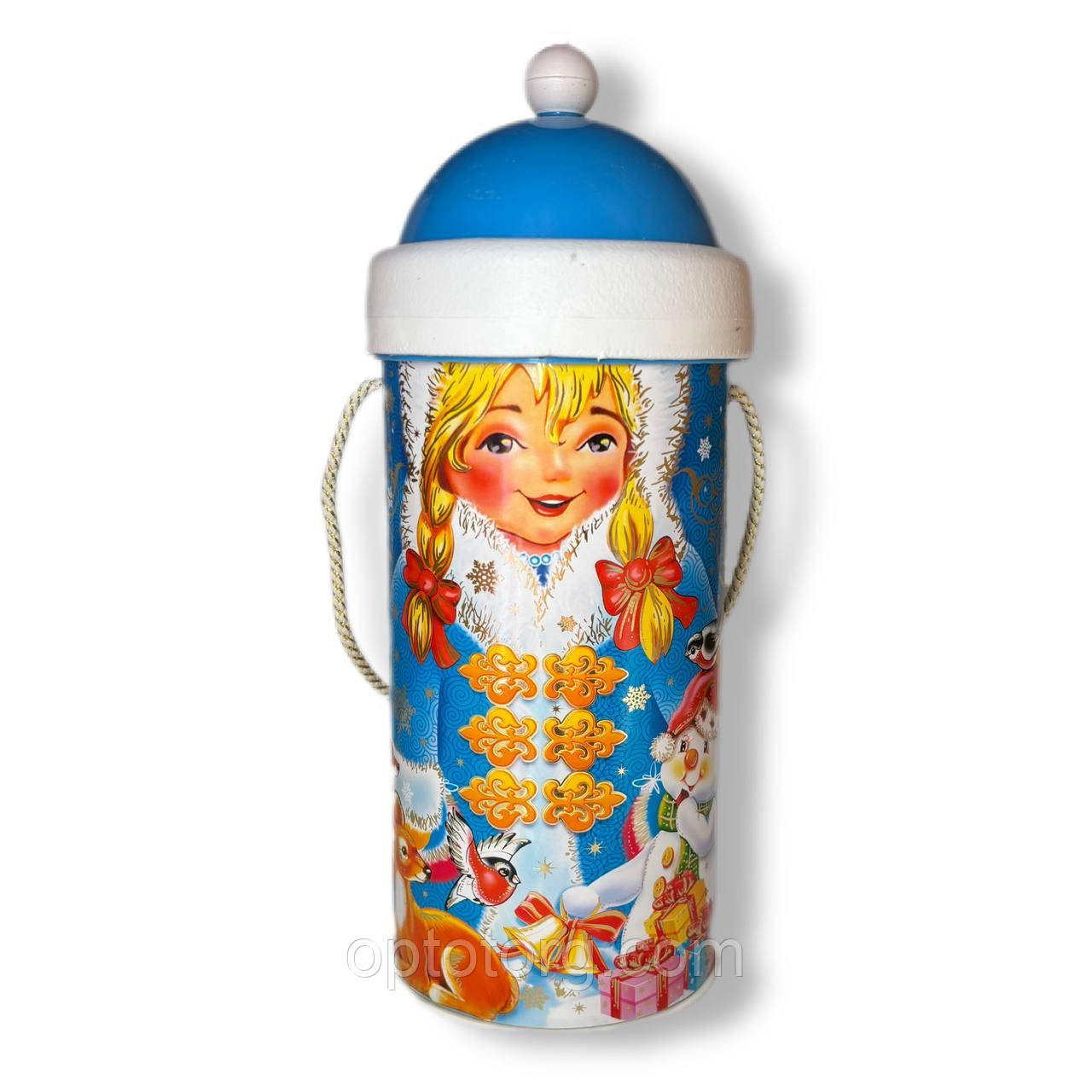 Новорічна коробка для цукерок Снігуронька 1 кг, фото 1