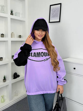 Тепле худі на флісі оверсайз батал великого розміру Розміри: 50-52, 54-56, 58-60, фото 1