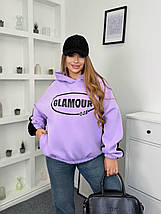 Тепле худі на флісі оверсайз батал великого розміру Розміри: 50-52, 54-56, 58-60, фото 4