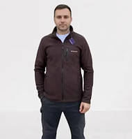 Толстовка чоловіча стійка фліска на блискавці з кишенями без капюшона 2XL шоколад