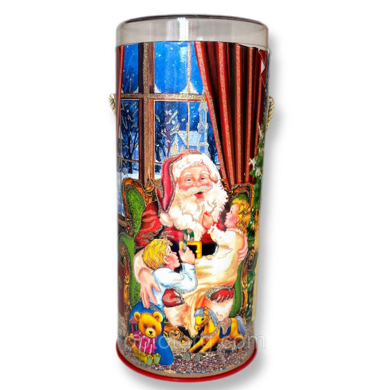 Новорічна коробка для цукерок Санта 1 кг, фото 1