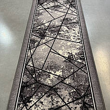 Сіра килимова доріжка ширина 1,30м на повстяній основі ДЕРБІ, фото 4