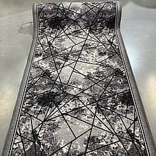 Килимова доріжка на повстяній основі ДЕРБІ сіра, фото 3