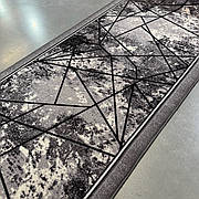 Сіра килимова доріжка ширина 1,30м на повстяній основі ДЕРБІ