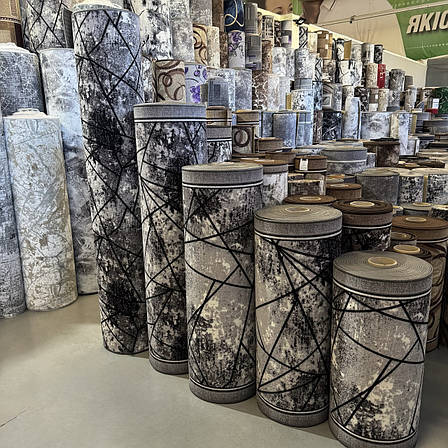 Килимова доріжка на повстяній основі ДЕРБІ сіра, фото 1