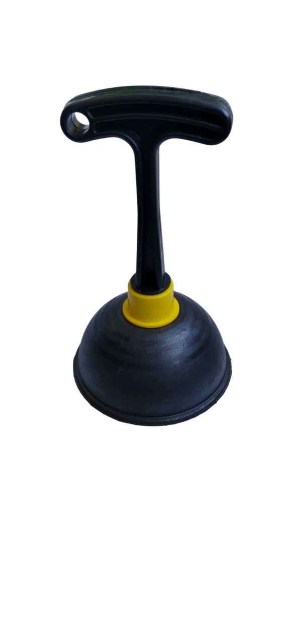 Вантуз для чищення труб універсальний від засмічень 19 см (чорний), фото 1