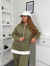 Зимовий костюм жіночий на флісі великого розміру Розміри: 50-52, 54-56, 58-60, фото 2