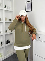 Зимовий костюм жіночий на флісі великого розміру Розміри: 50-52, 54-56, 58-60, фото 4