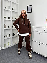 Зимовий костюм жіночий на флісі великого розміру Розміри: 50-52, 54-56, 58-60, фото 5