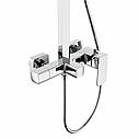 Душова система для кабіни Qtap Capricorn на три споживача (з виливом) 53103KNC Chrome, фото 5
