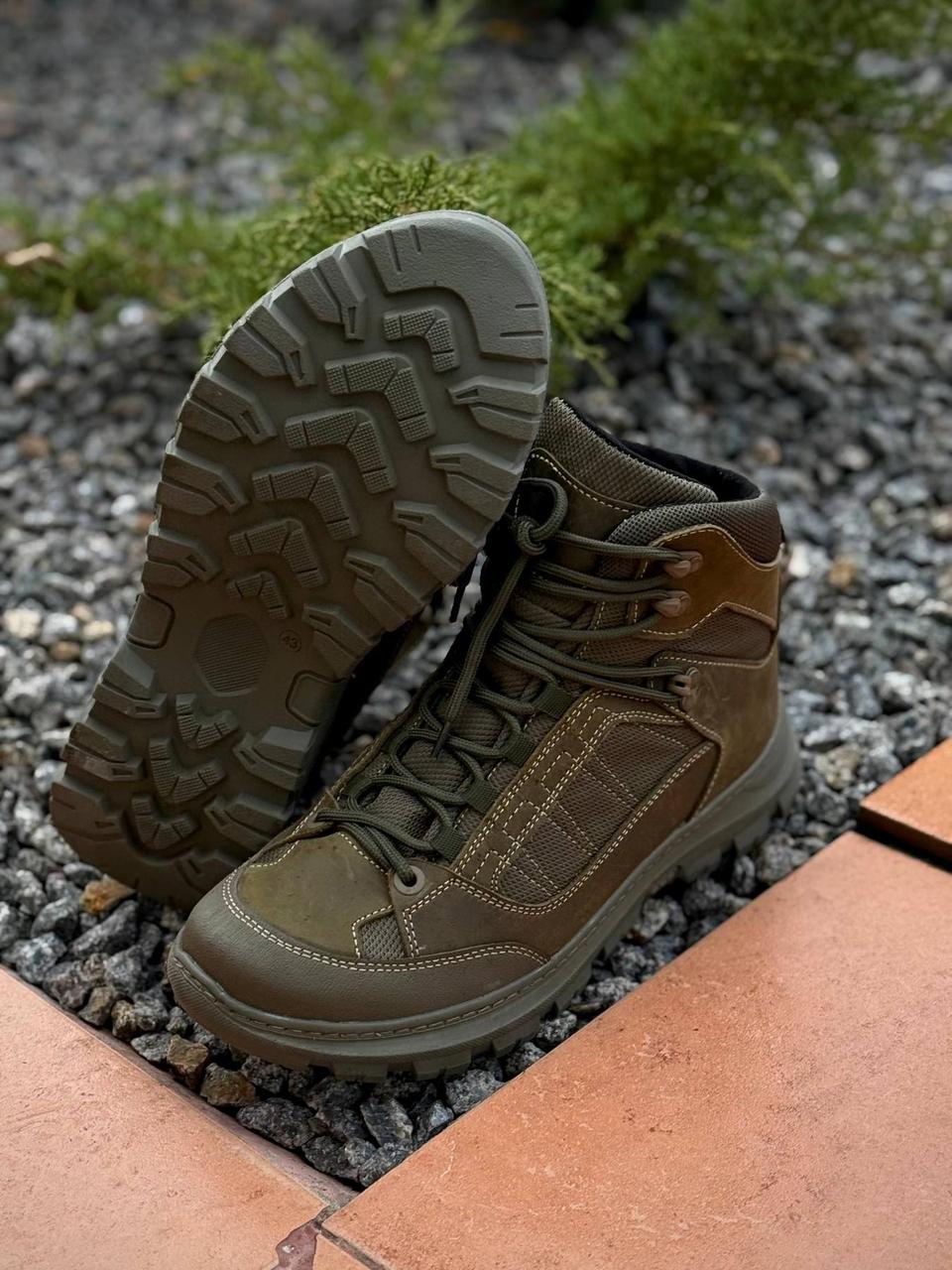 Черевики зимові тактичні на Хутрі AIR олива, фото 1