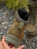 Черевики зимові тактичні на Хутрі AIR олива, фото 4