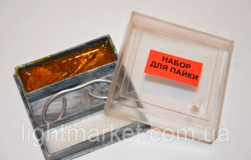 Набір для паяння (стеарін, каніфоль, припій), фото 1