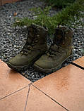 Берці тактичні зимові HUST Олива утеплені Бавовною, фото 4