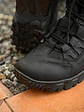 Берці тактичні зимові HUST Чорні утеплені Бавовною, фото 2