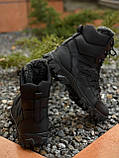 Берці тактичні зимові HUST Чорні утеплені Бавовною, фото 4