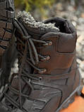 Берці тактичні зимові HUST Чорні утеплені Бавовною, фото 6